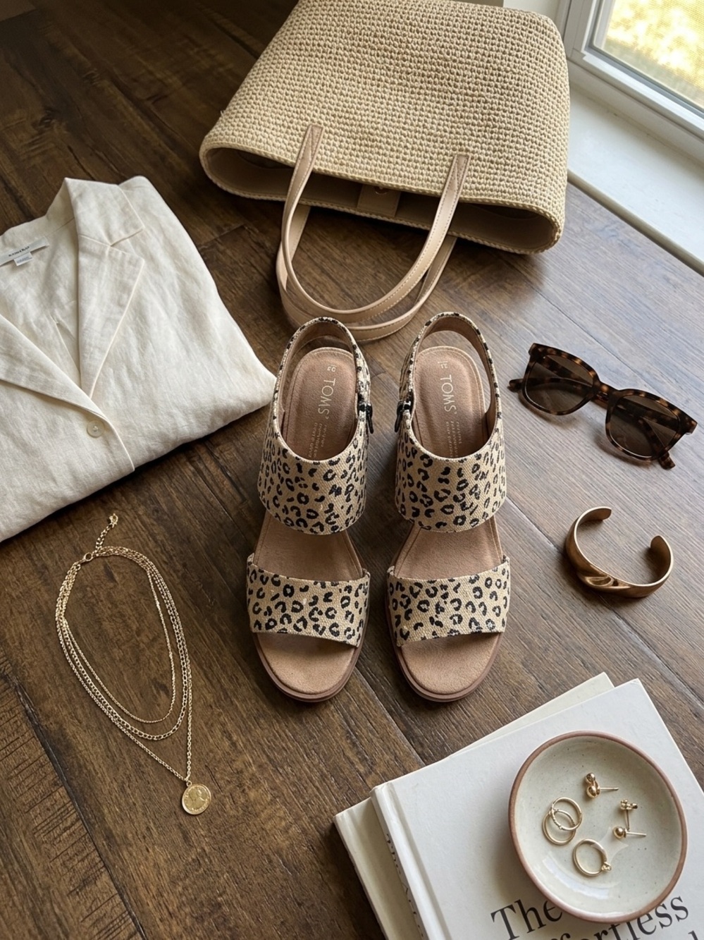 TOMS Cheetah Print Majorca Sandals NWT.